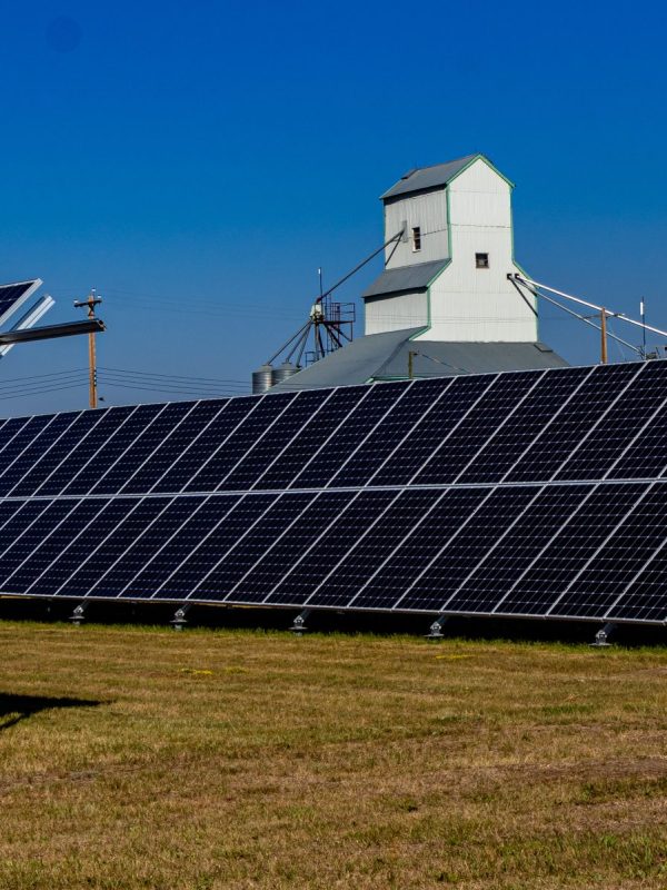 Solar panels Village of Carmangay Vulcan County Alberta Canada